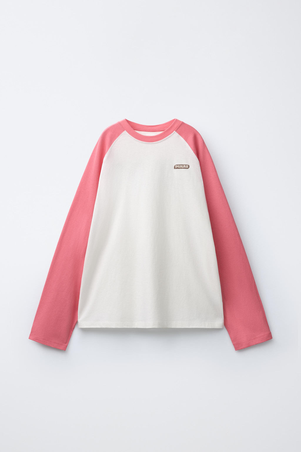 CAMISETA MANGA RANGL?N PUKAS SURF / Rosa / Blanco