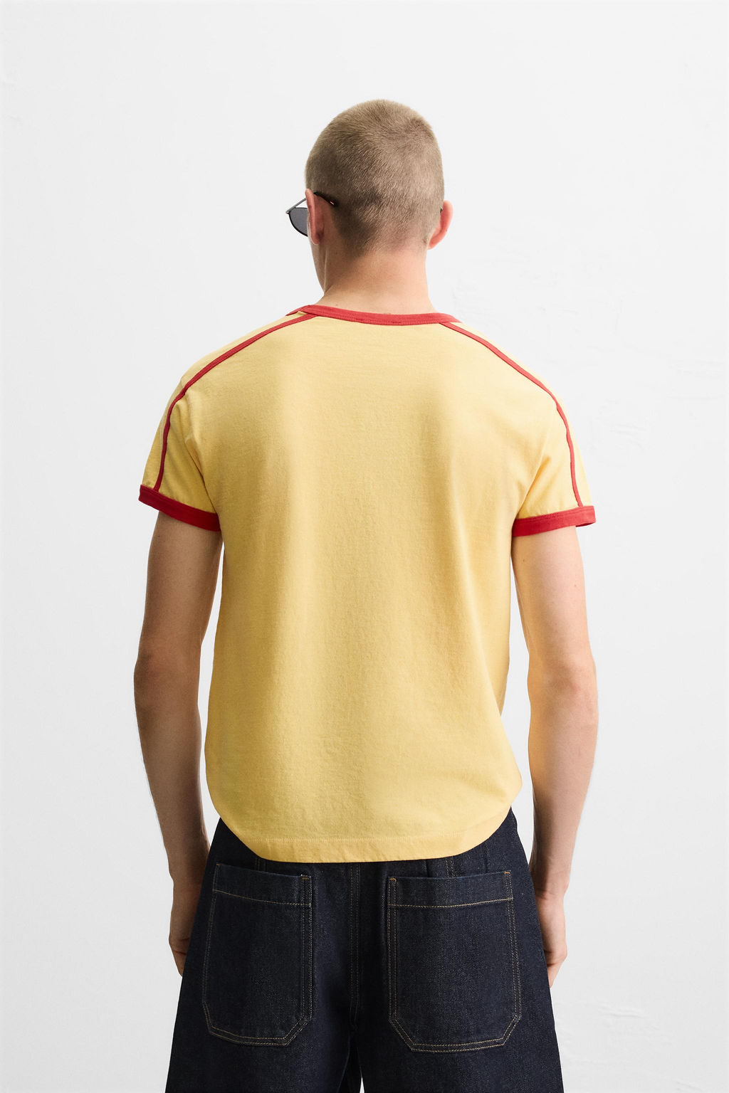 SLOGAN T-SHIRT WITH CONTRAST RIB - Zara фото 3