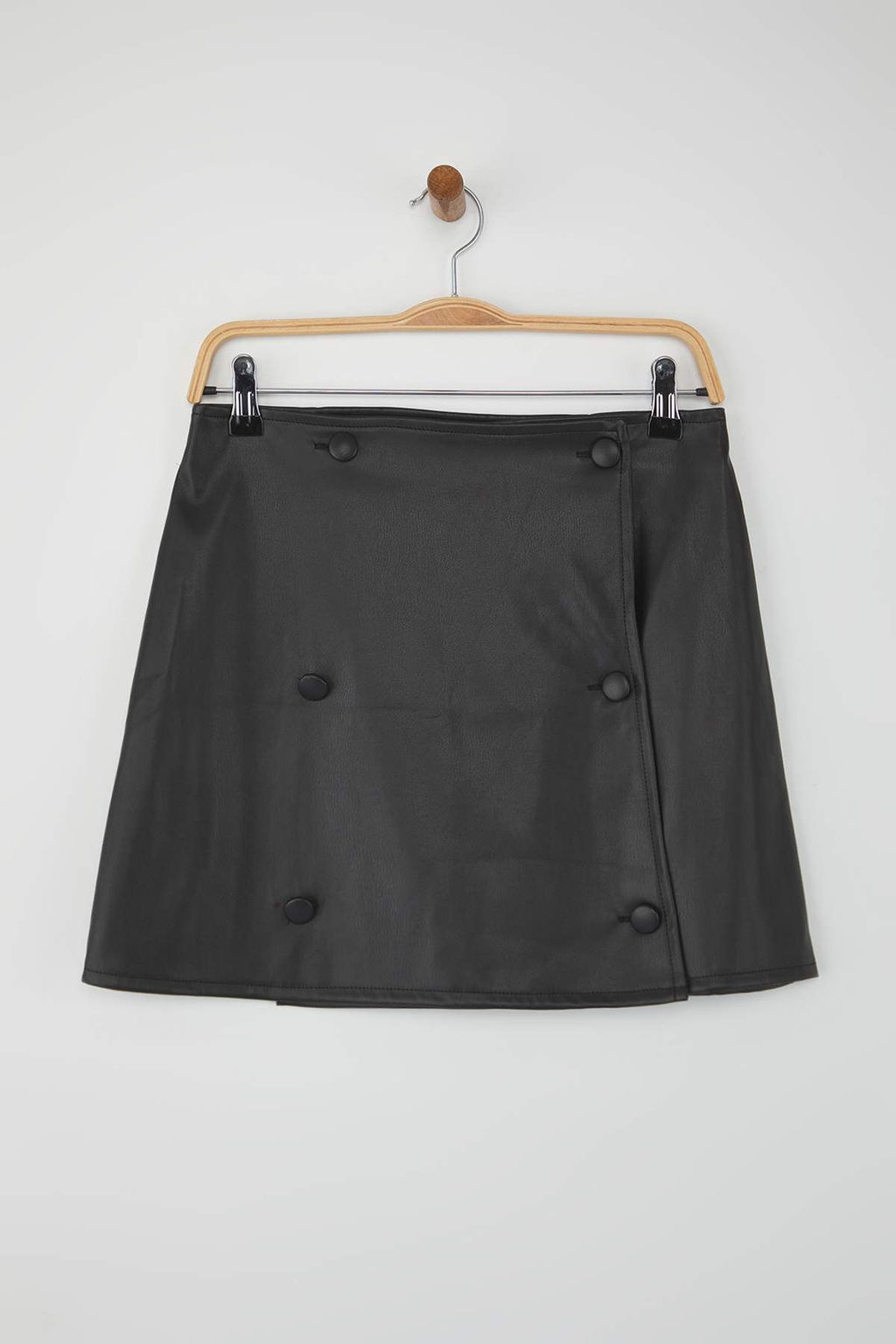 Siyah Dugme Detayl? Anvelop Mini Suni Deri Orme Etek TWOAW26ET00007 - Trendyolmilla фото 5