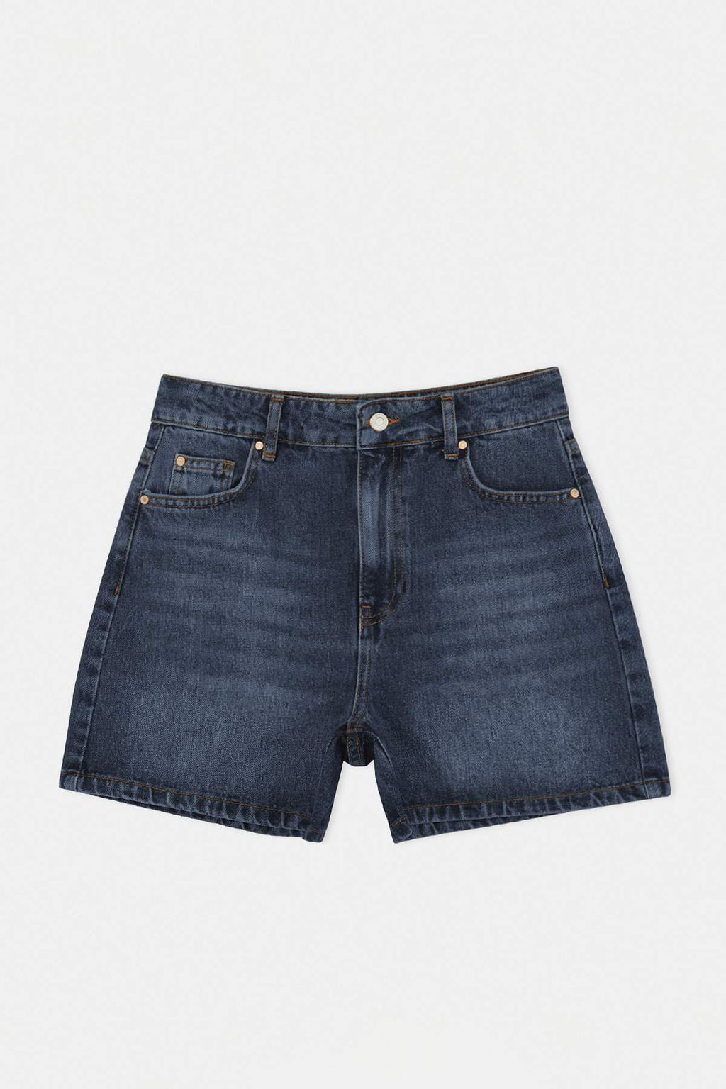 Koyu Mavi %100 Pamuk Y_ksek Bel Denim City _ort TWOSS26SR00094