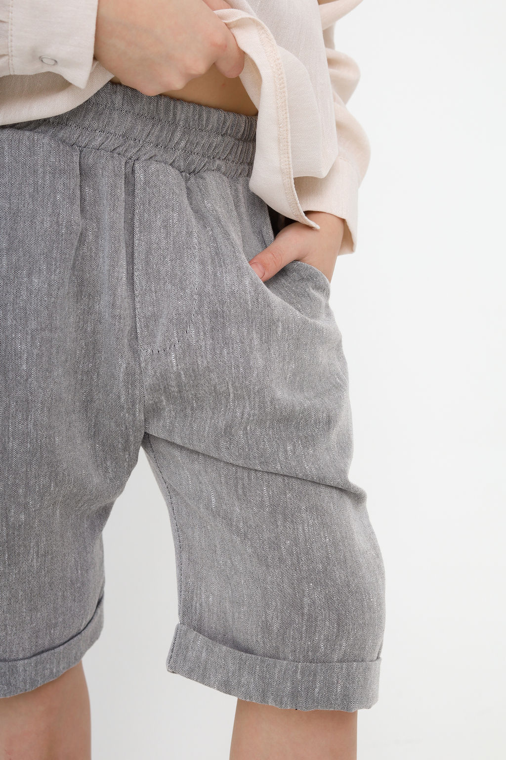 Рубашка в полоску Лен, черная - Inzibe фото 22