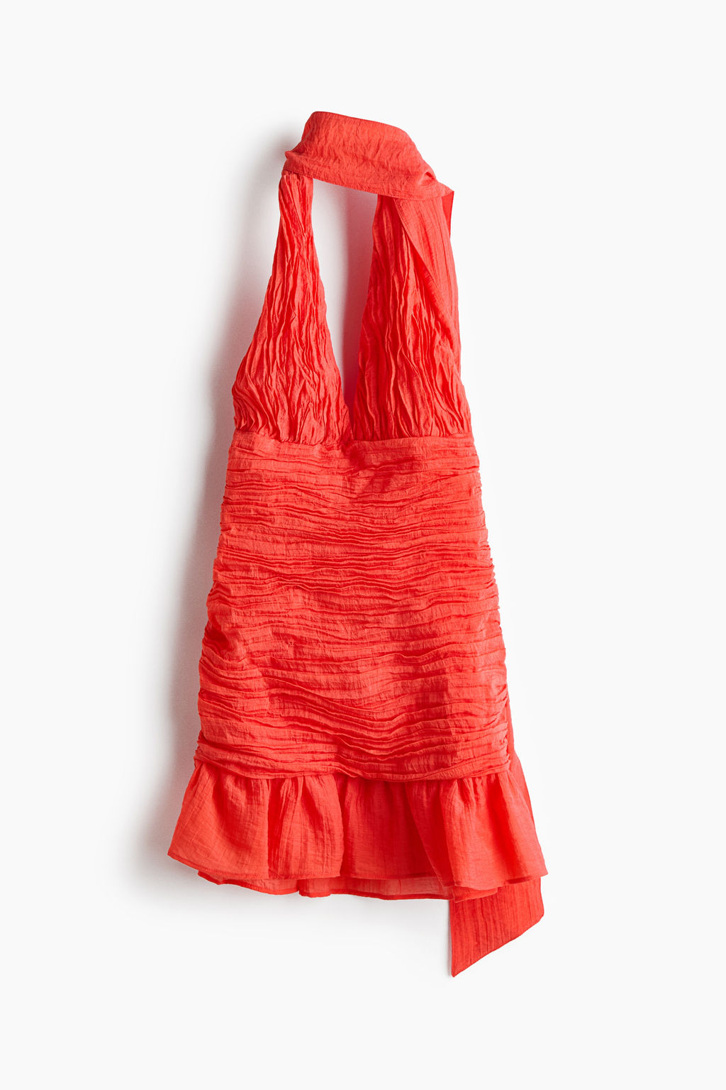 Vestido fruncido con fular decorativo - H&m фото 2