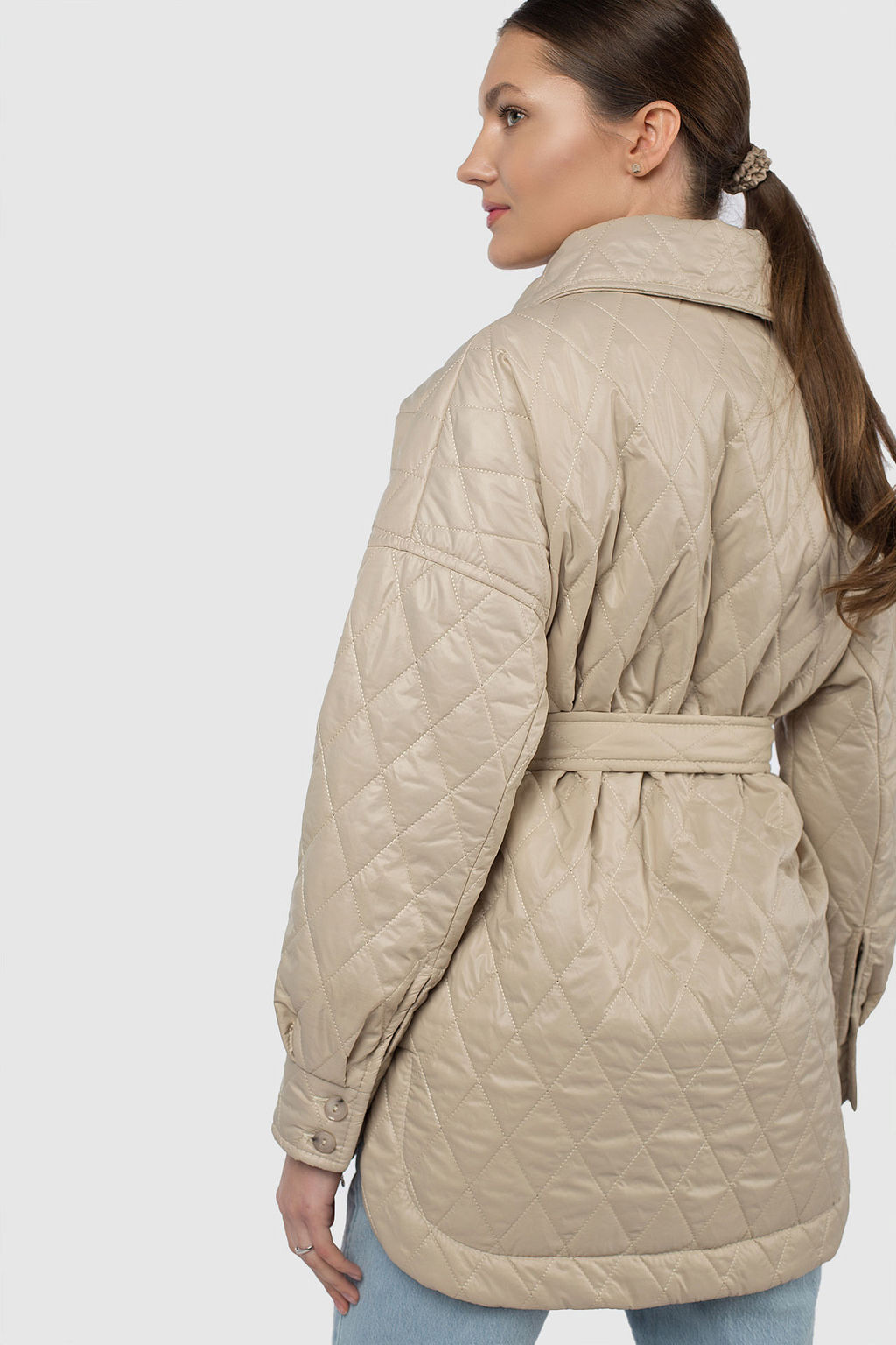 Пальто женское демисезонное (пояс) - El podio фото 6