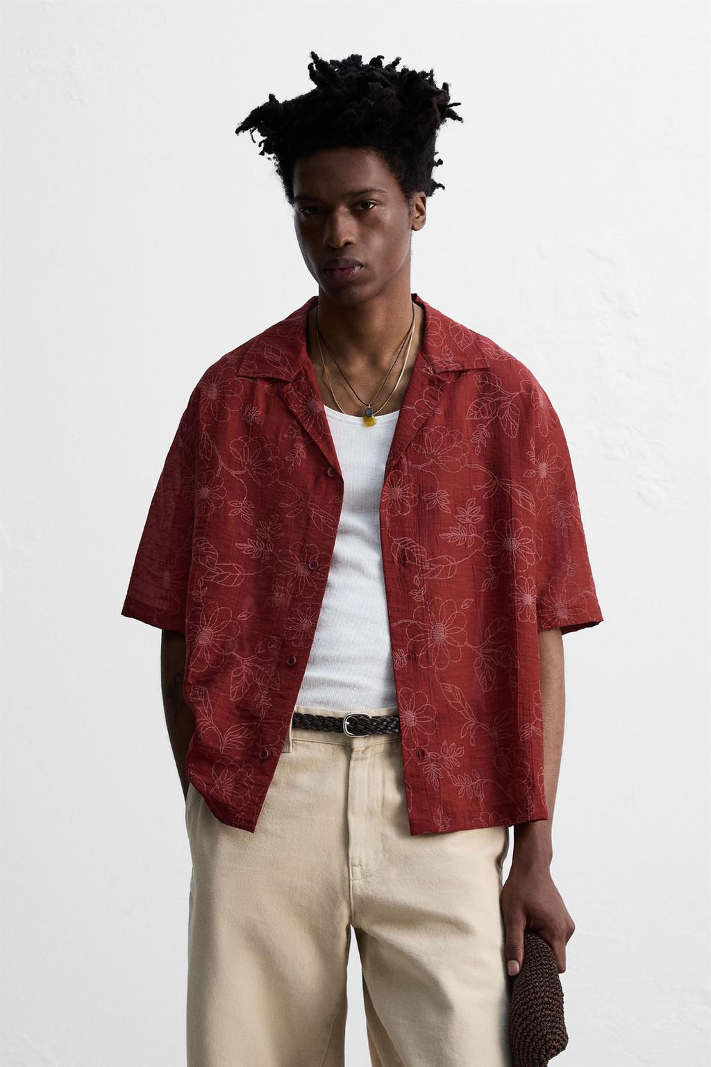 FLORAL TEXTURED SHIRT  OTIS KWAME KYE QUAICOE - Zara фото 2