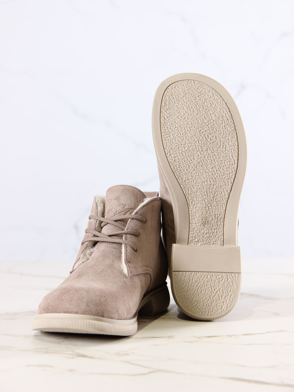 Ботинки 308.патрицияka.Капучино замша R/шерсть