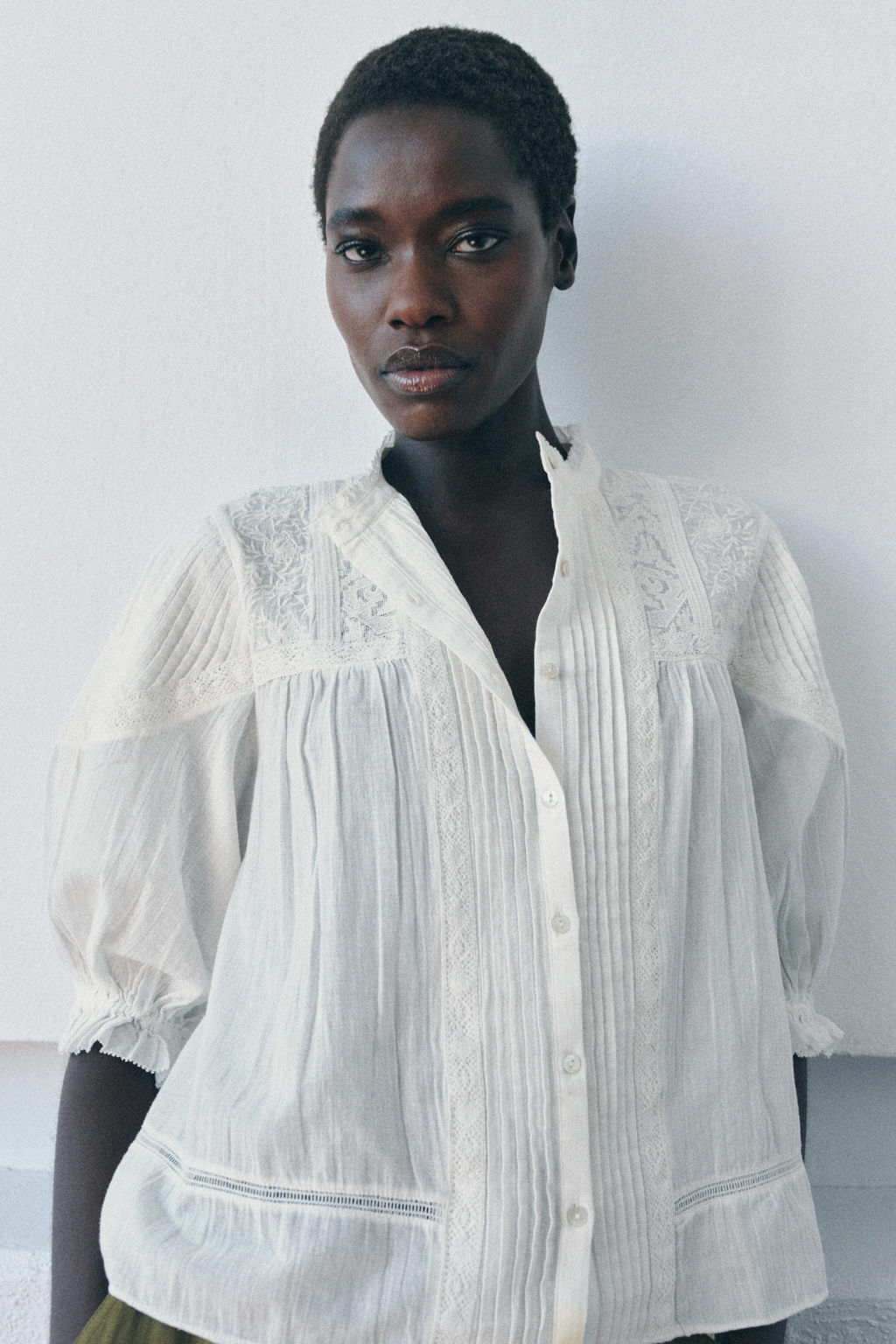 ZW COLLECTION ROMANTIC COTTON SHIRT - Zara фото 2