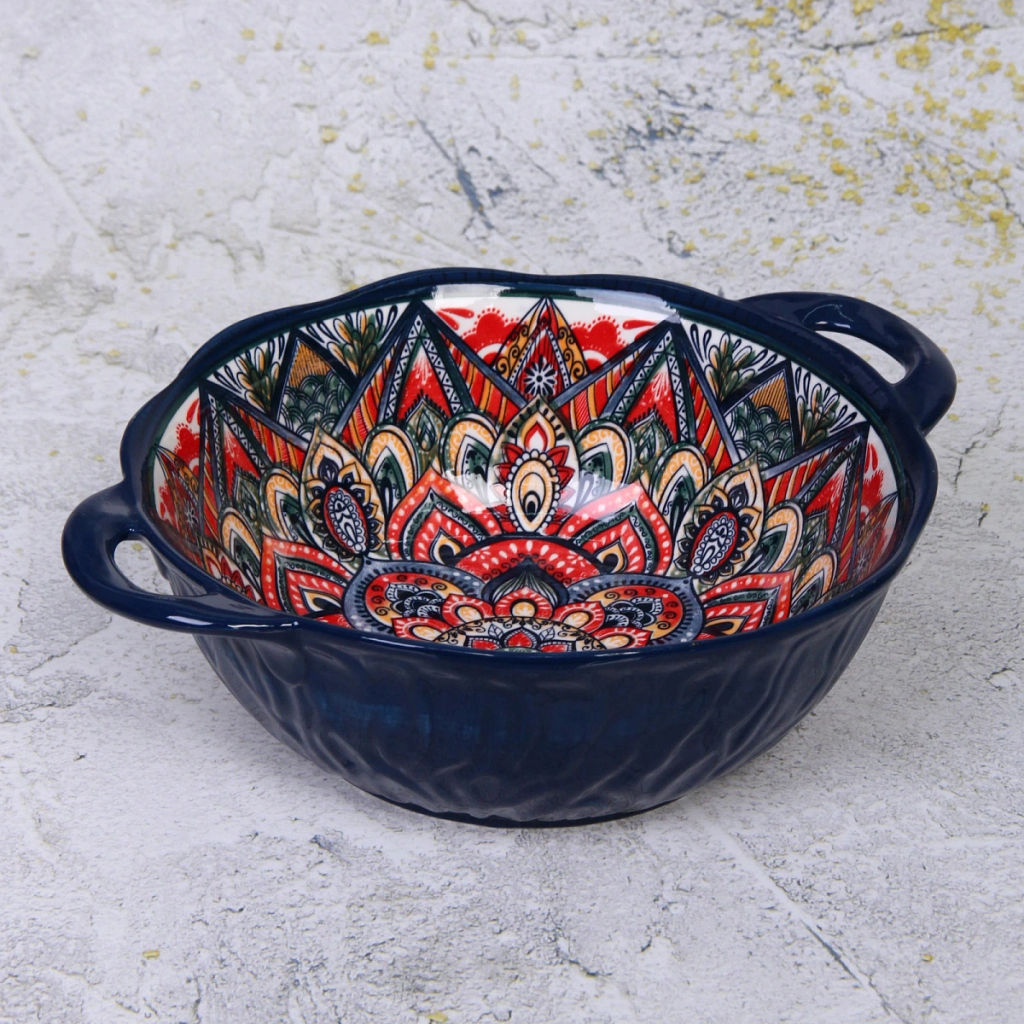 Форма керамическая для запекания "Марракеш" синяя 24*19,5*7см