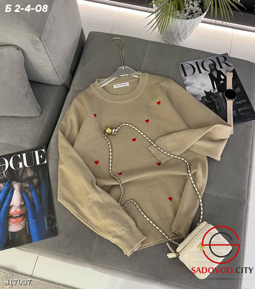 Свитер женский с сердечками - Bruno фото 6