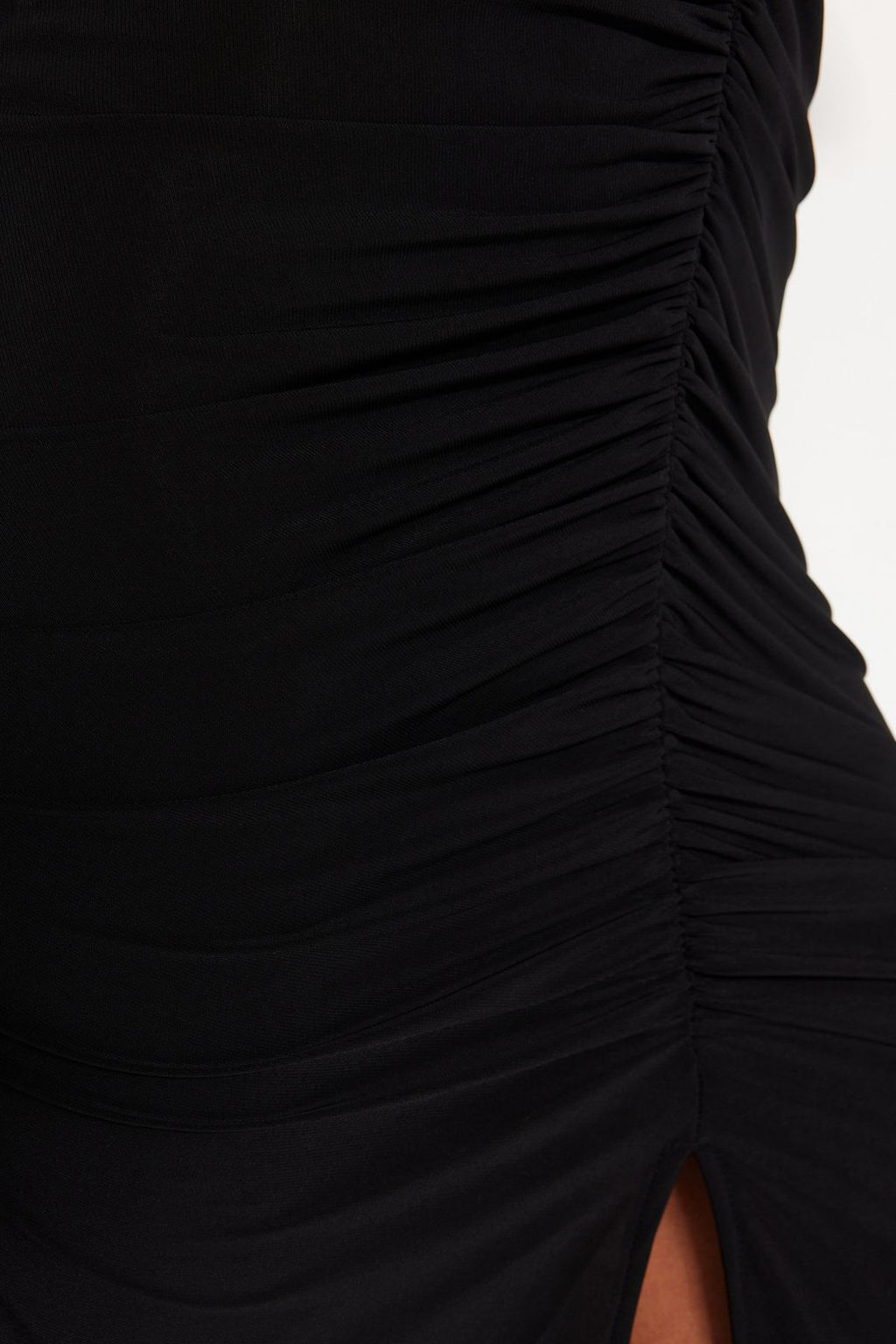 TRENDYOLMILLA Siyah Fitted/Vucuda Oturan Buzgu Detayl? Midi Esnek Orme Kalem Elbise TWOSS23EL00751  фото 14