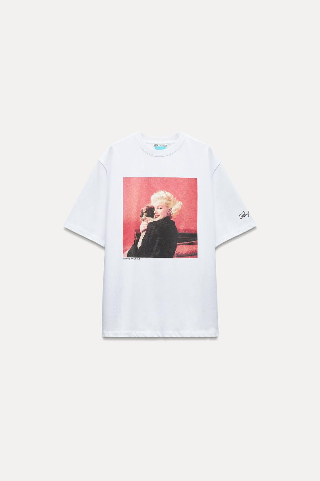 MARILYN MONROE T-SHIRT - PHOTO BY MILTON H. GREENE  2024 JOSHUA GREENE - Zara фото 2