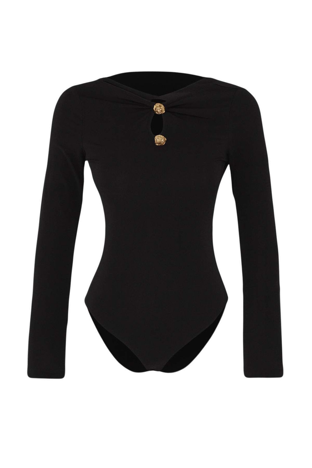 Siyah Gold Aksesuar Detayl? Kay?k Yaka Orme Body TPRAW26BD00014 - Trendyolmilla фото 5