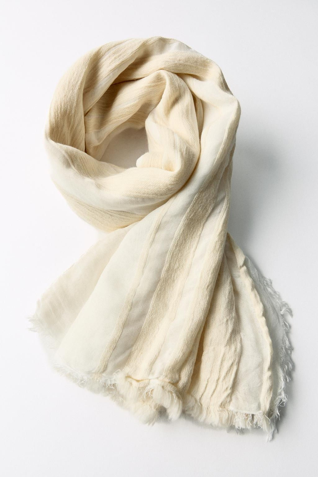FINE MODAL AND WOOL SCARF - Zara фото 12