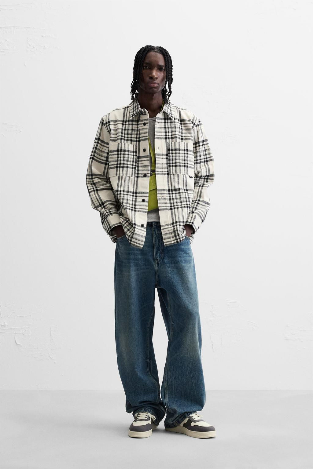 CHECKED FLANNEL SHIRT - Zara фото 18