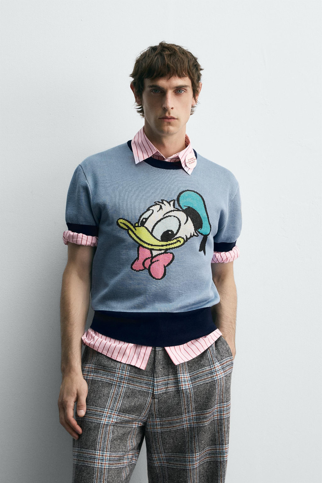 DONALD DUCK KNIT T-SHIRT HARRY LAMBERT FOR ZARA X DISNEY  фото 2