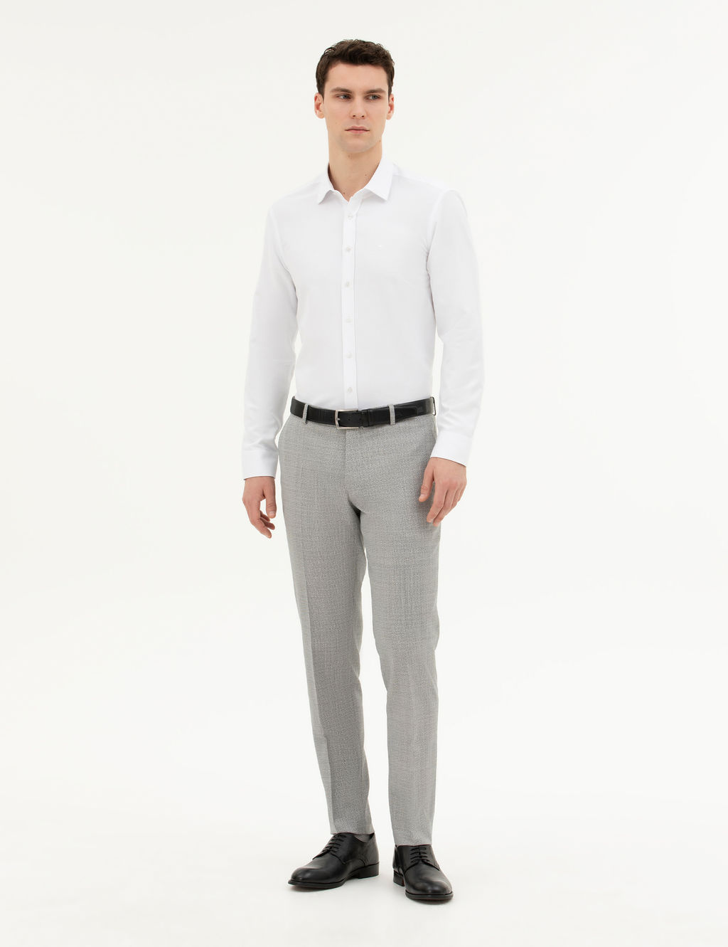 Beyaz Slim Fit Uzun Kollu G_mlek