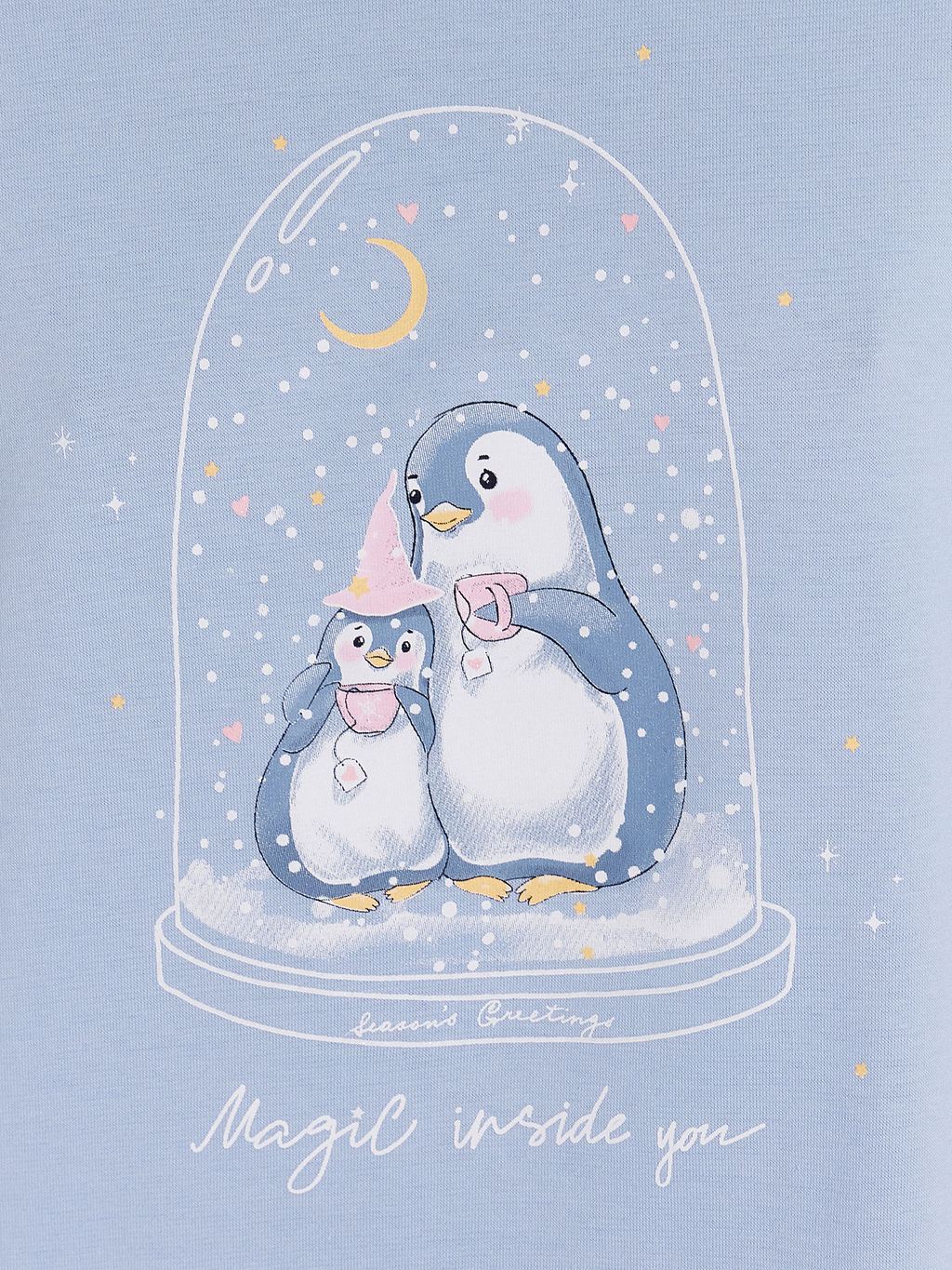 Пижама женская голубая с принтом пингвины - Mark formelle фото 4