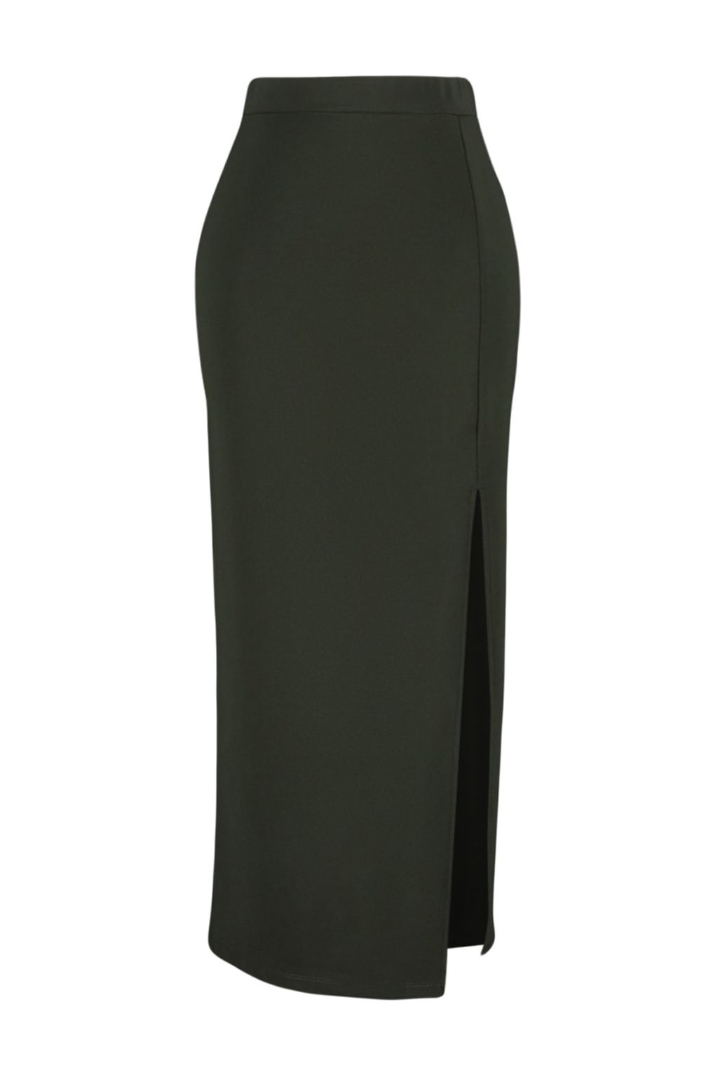 TRENDYOLMILLA Siyah Smart Krep Y?rtmac Detayl? Maxi Yuksek Bel Esnek Orme Etek TWOSS23ET00351 фото 6