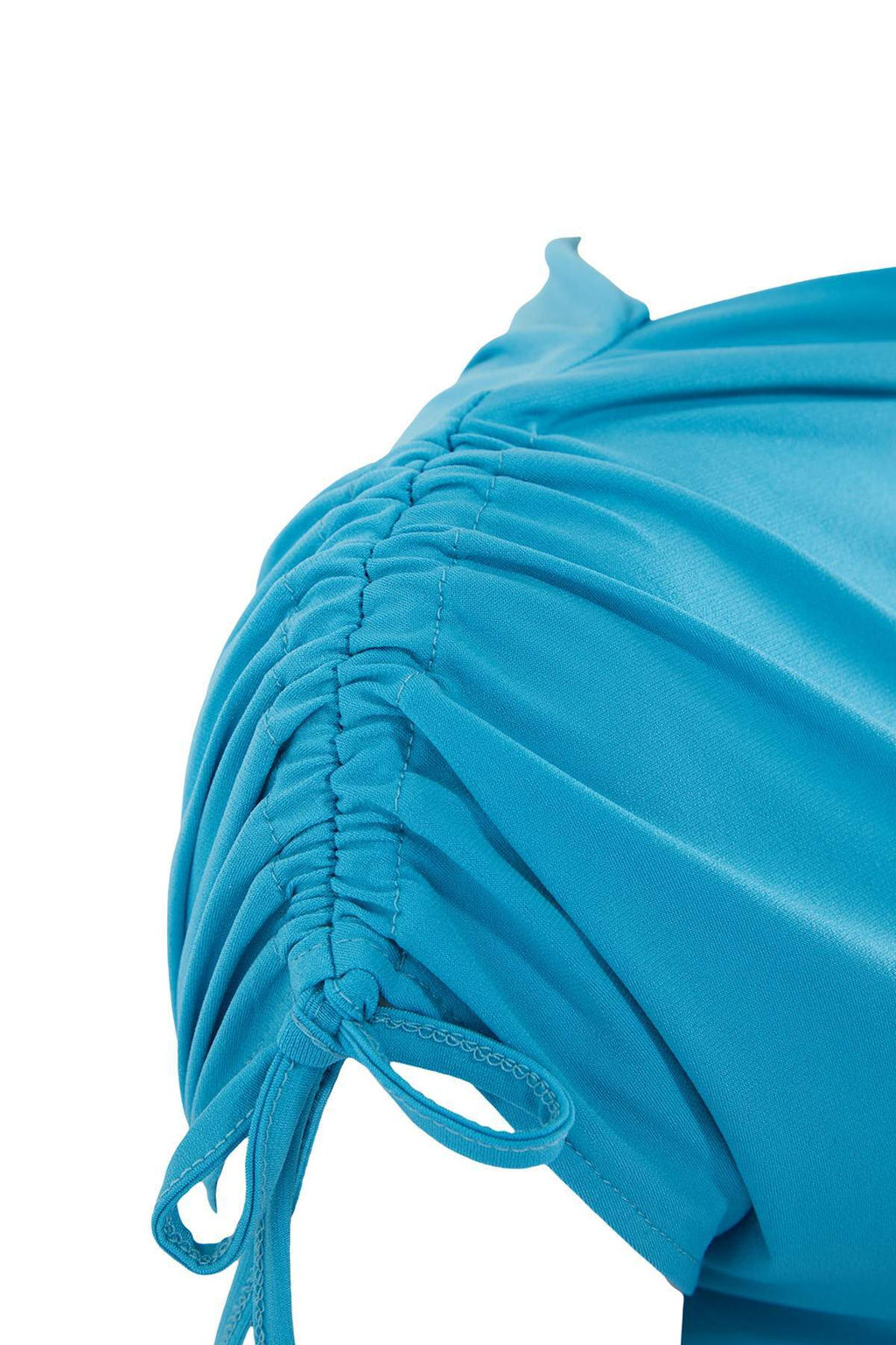 Kahverengi Fitted/Vucuda Oturan Dik Yaka K?sa Kollu Buzgulu Esnek Orme Bluz TWOSS26BZ00471 - Trendyolmilla фото 6