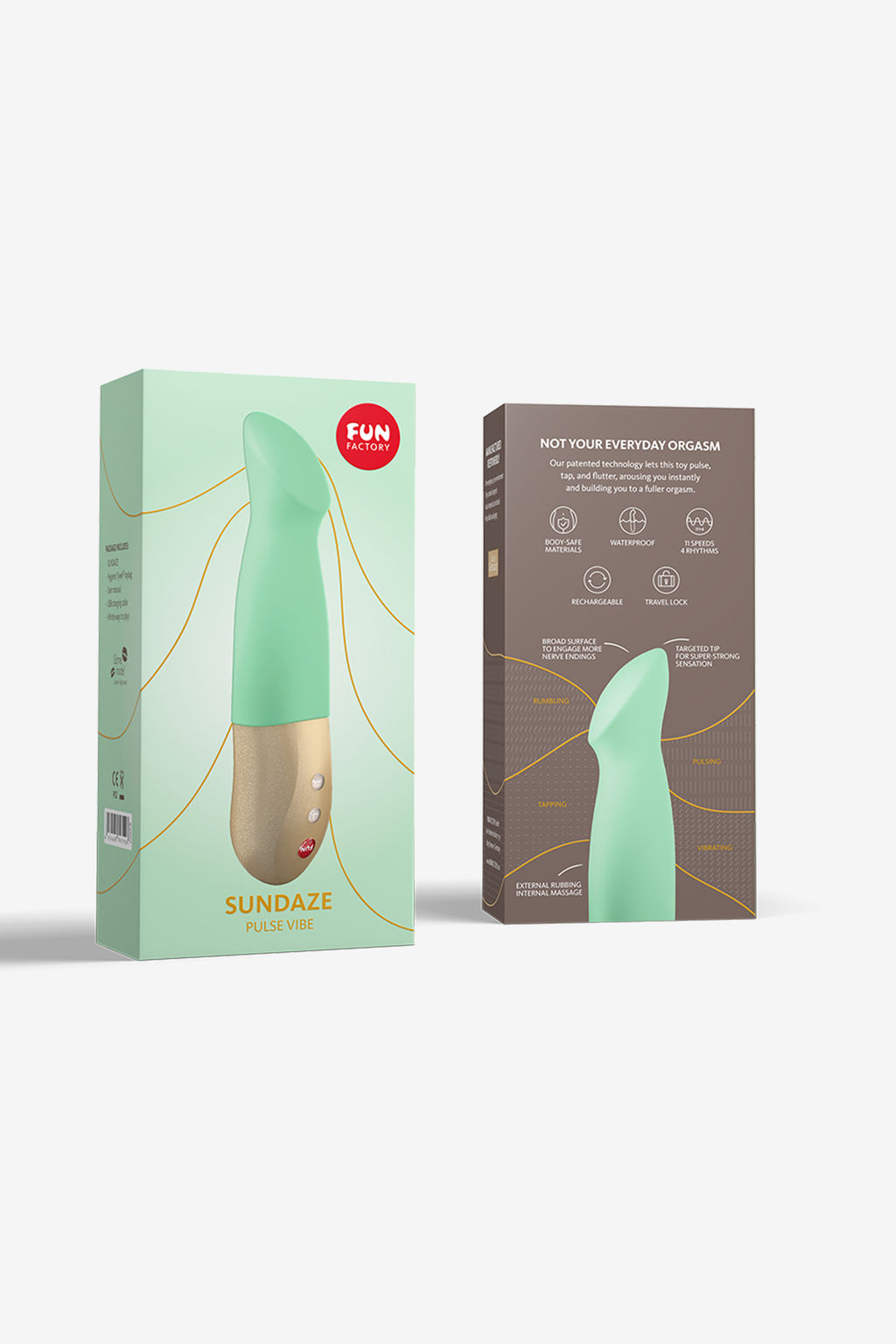 Пульсатор Fun Factory SUNDAZE, силикон, зеленый, 17,5 см  фото 6