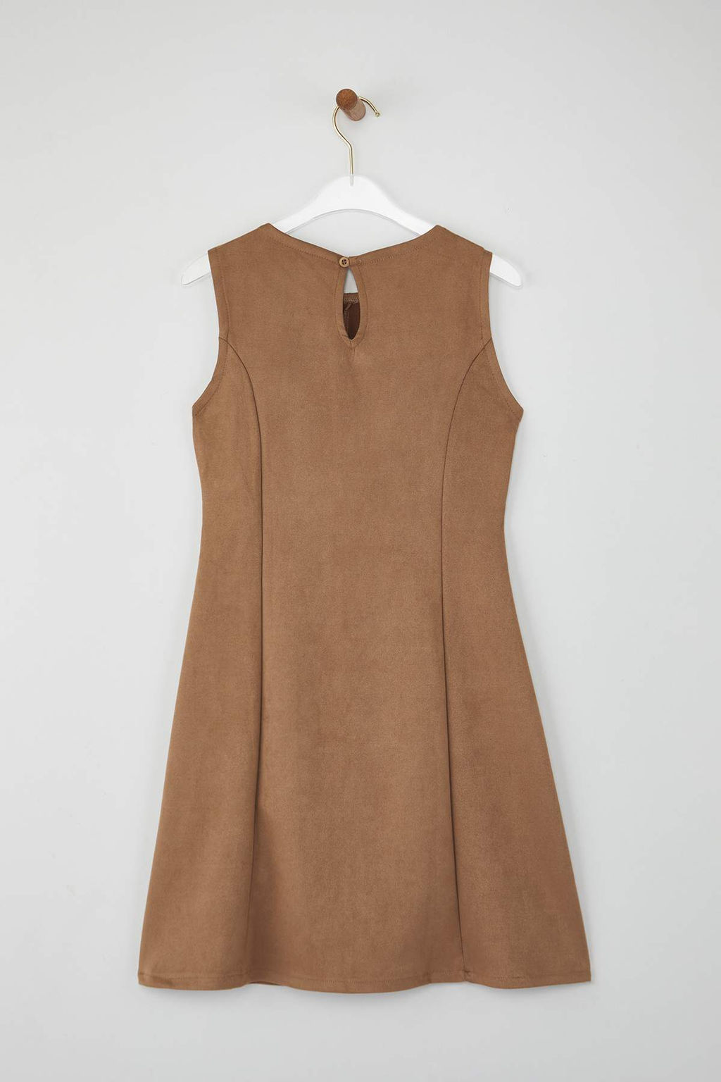 Haki Duz Etegi Godeli Mini Suet Orme Elbise TWOAW26EL00021 - Trendyolmilla фото 10