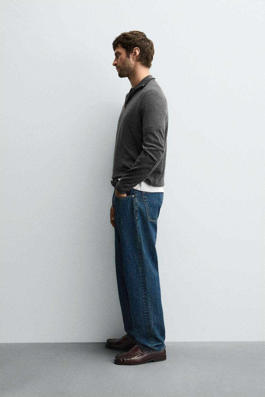 JERSEY LANA CUELLO CREMALLERA / Gris vigor? - Zara фото 4