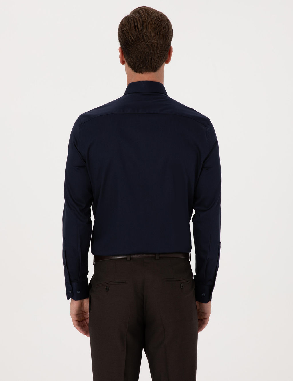 Lacivert Slim Fit Uzun Kollu Basic G_mlek - Cacharel фото 5