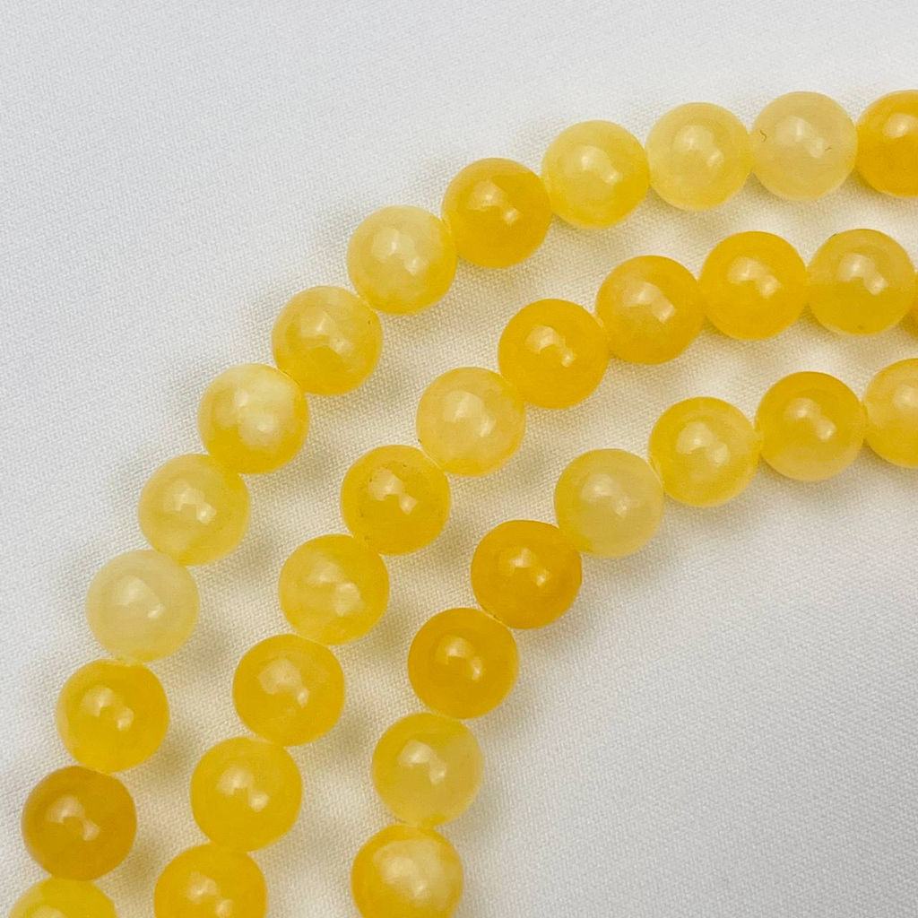 Бусины для украшения из Кальцита медового (60 бусин) 38 см