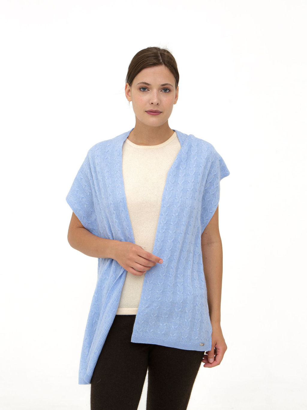 Шарф из кашемира 03173 голубой