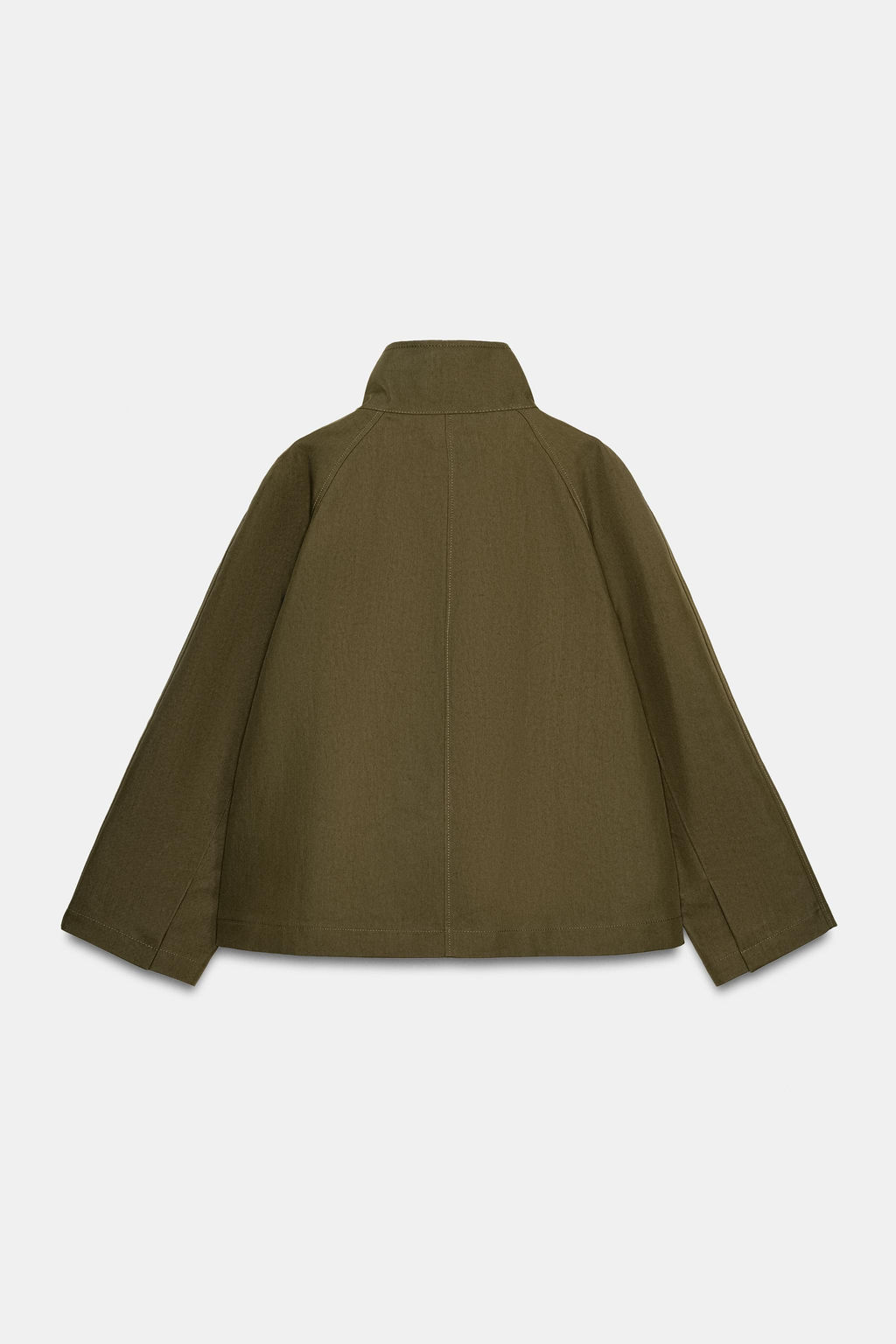 TRENCH CORTO CUELLO ALTO ZW COLLECTION / naranja-verde - Zara фото 8