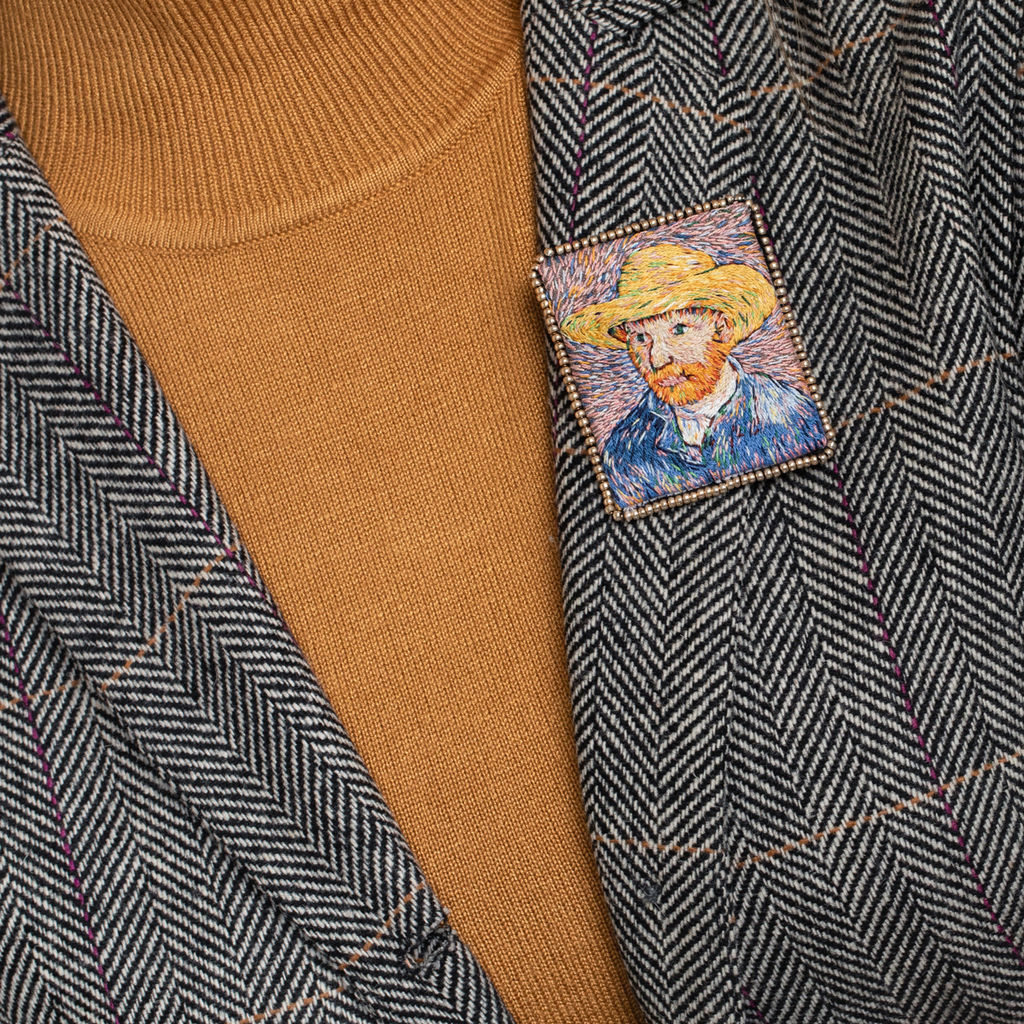 Набор для вышивания PANNA Живая картина MET-JK-2260 Брошь. Автопортрет в соломенной шляпе 5 х 6 см