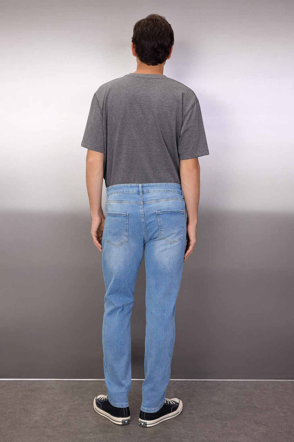 TRENDYOL MAN Ac?k Mavi Esnek Kumas T?rnakl? Destroylu Slim Fit Dar Kesim Jeans Kot Pantolon TMNSS21JE0067 - Trendyolmilla фото 18