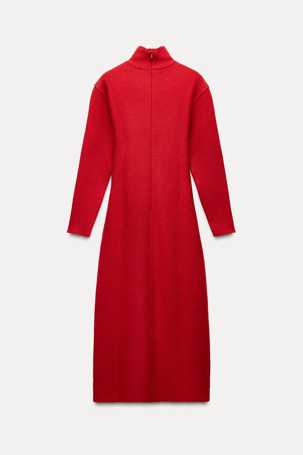 100% WOOL MIDI DRESS - Zara фото 9