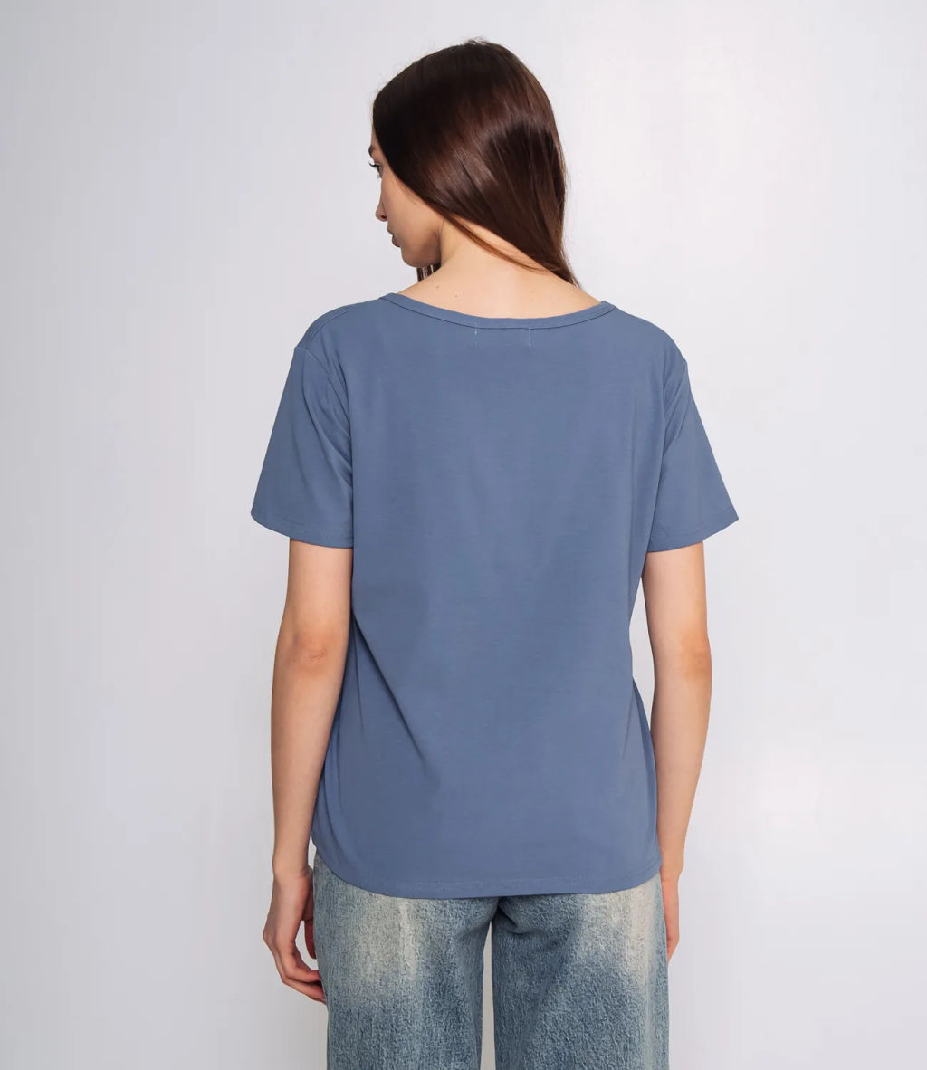 Футболка #ОКТ075005, индиго