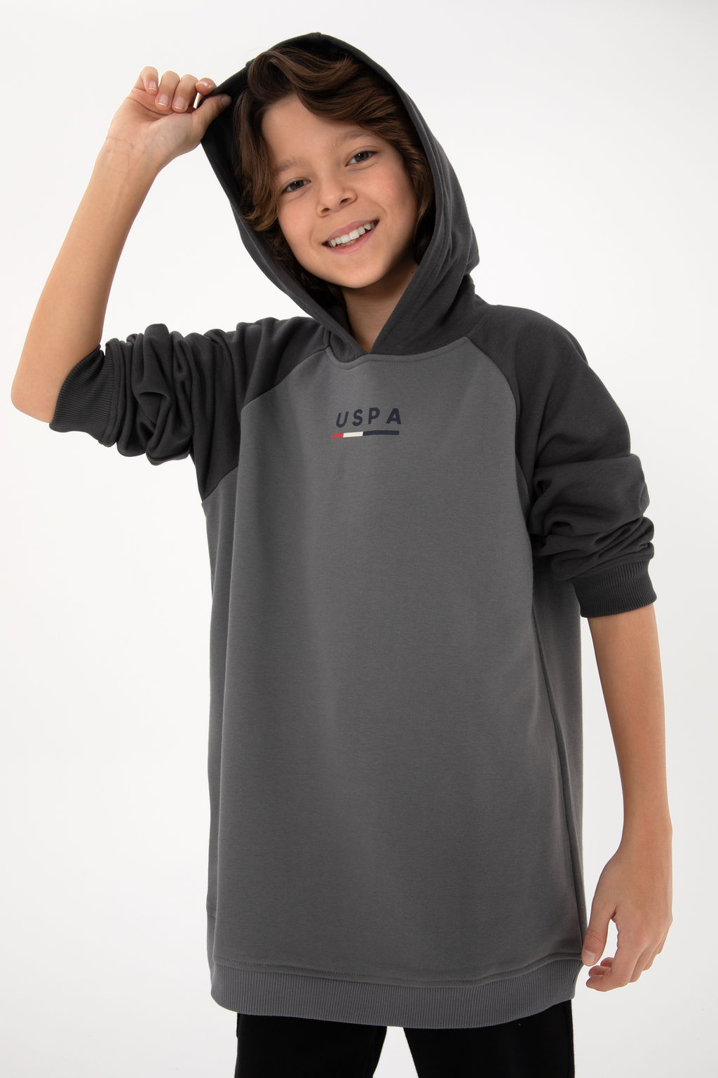 Erkek Гocuk Gri KapГЕonlu Sweatshirt - U.s. polo assn фото 2