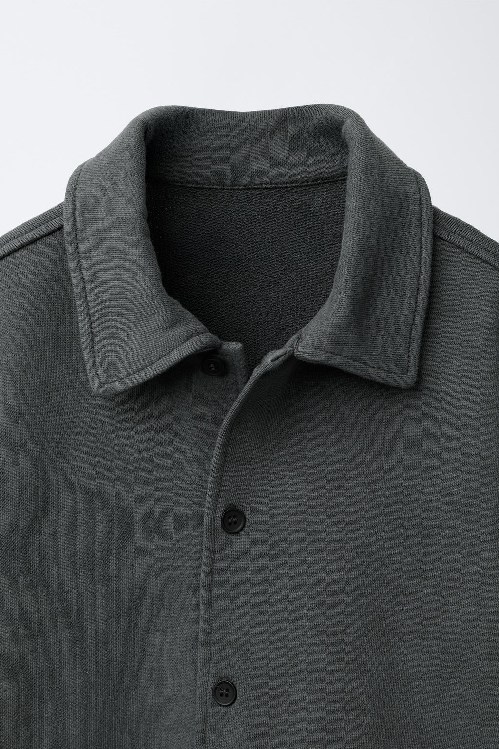 WASHED-EFFECT DOUBLE SLEEVE FLEECE SHIRT - Zara фото 3