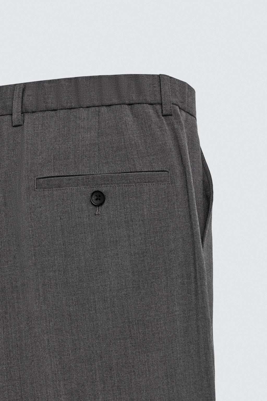 PANTAL?N CON LANA REGULAR FIT NON IRON / Gris - Zara фото 9