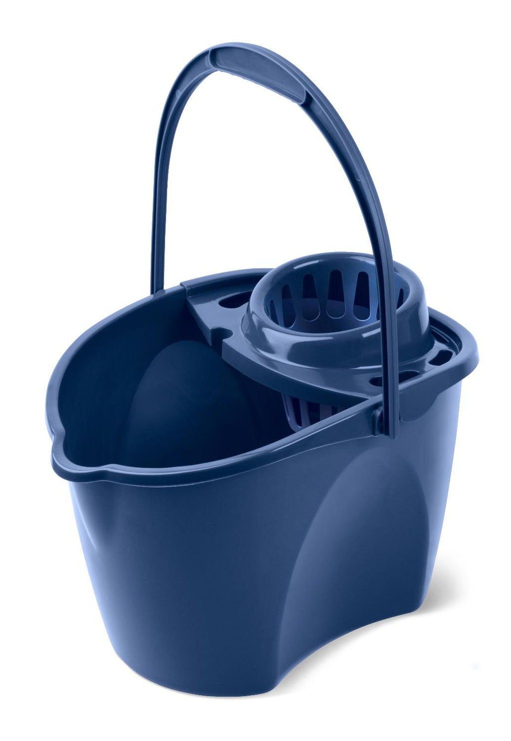 Ведро 12л с отжимом, со сливом"Престо" овальное С646