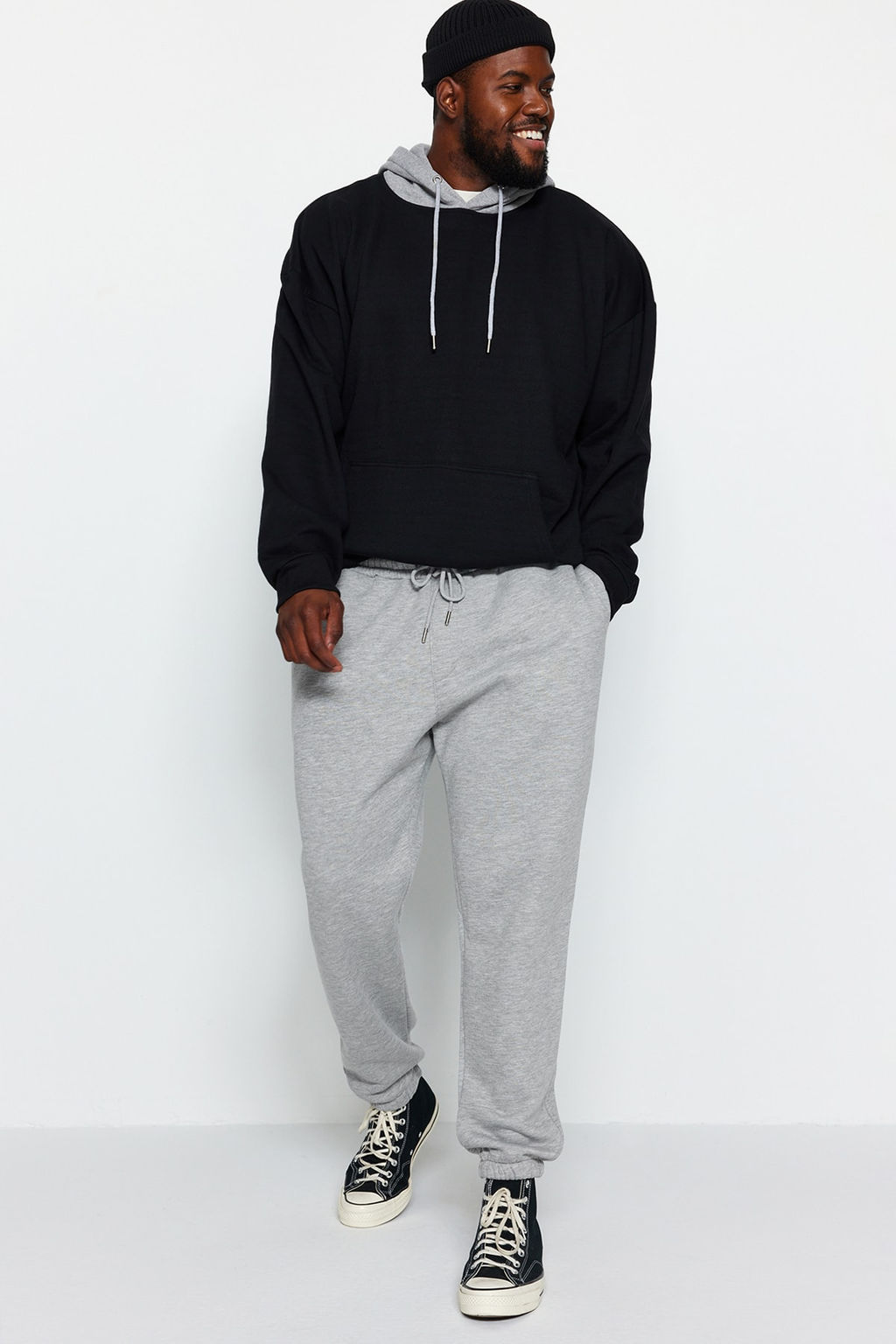 TRENDYOL MAN Siyah Buyuk Beden Regular/Normal Kesim Lastik Paca Jogger Polarl? Esofman Alt? TMNAW24AJ00002 - Trendyolmilla фото 18