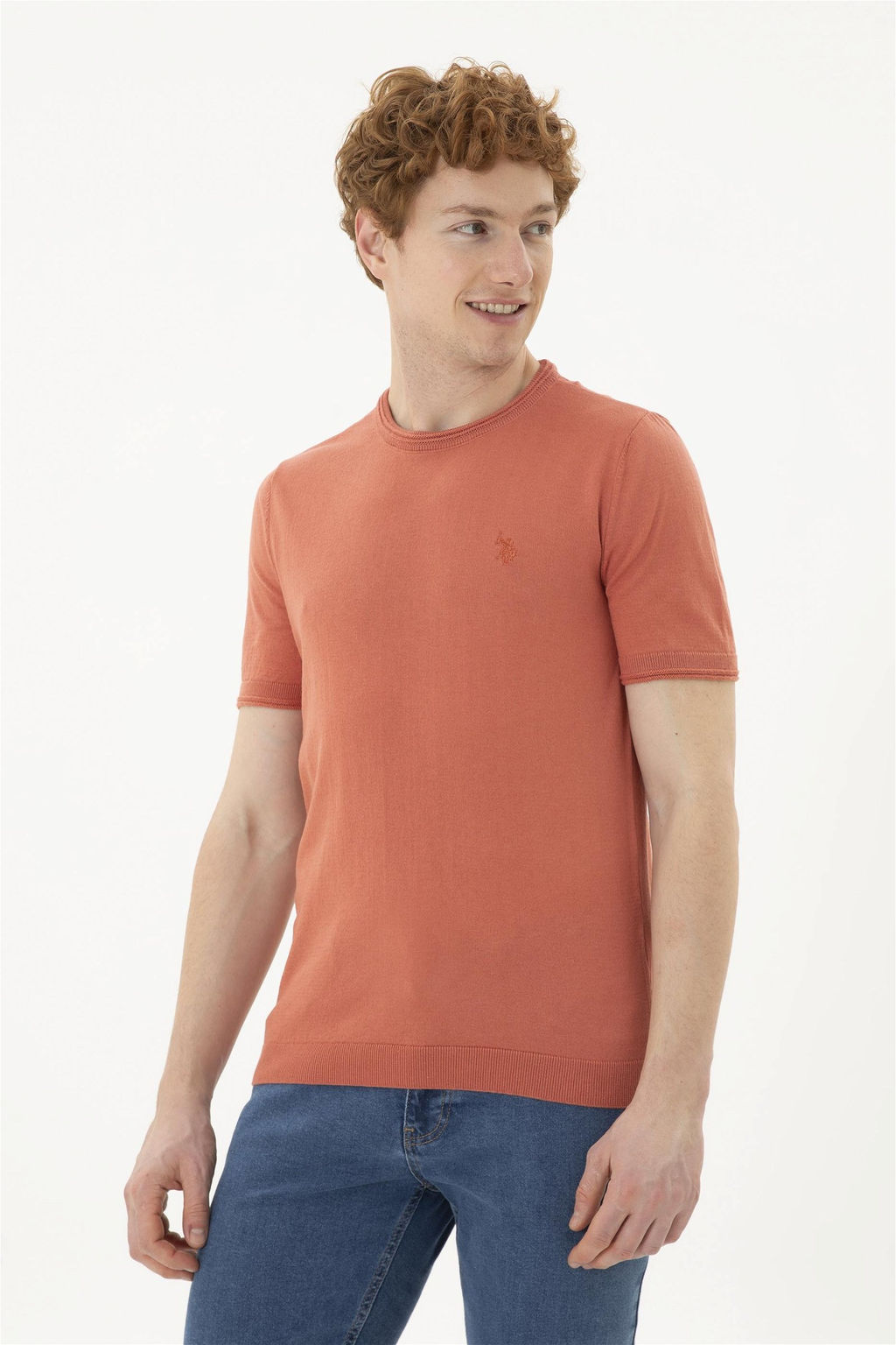 Мужской пудровый свитер - U.s. polo assn фото 3