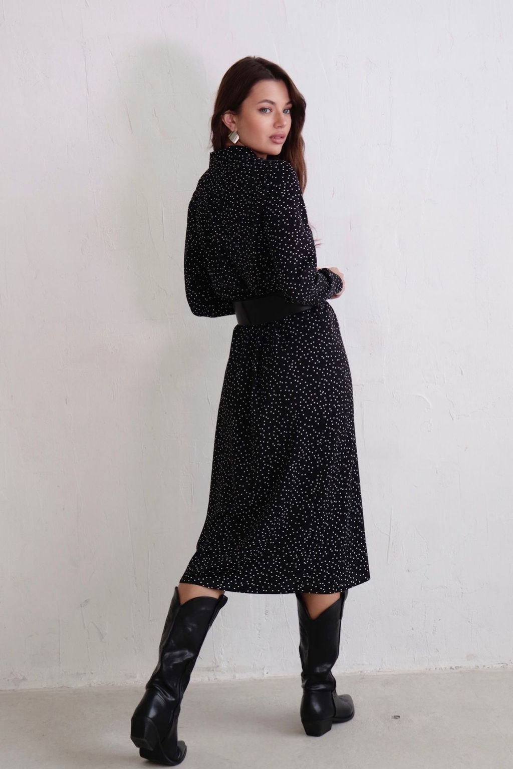 Платье-рубашка с английским воротником принт - Martichelli фото 27