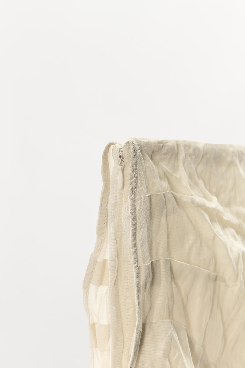 FALDA MIDI EFECTO ARRUGADO / Crudo / Beige - Zara фото 6