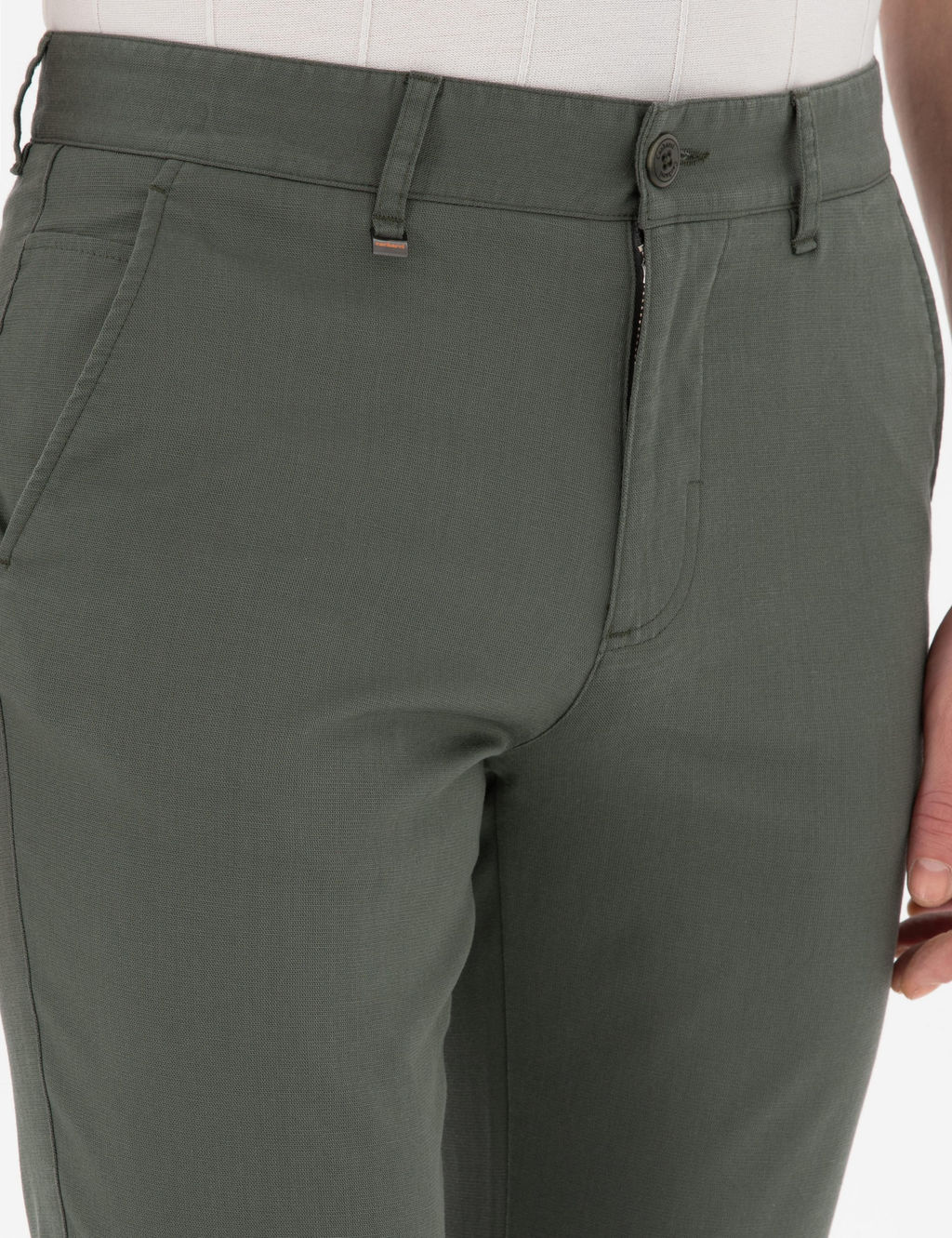 Брюки с зеленым стройным холстом - Cacharel фото 5