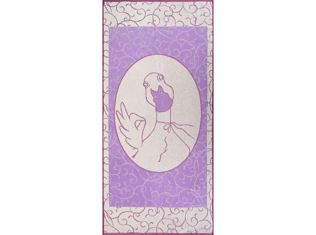 6с102.411ж1 Гусыня (фиалка3) Полотенце махровое 67х150см