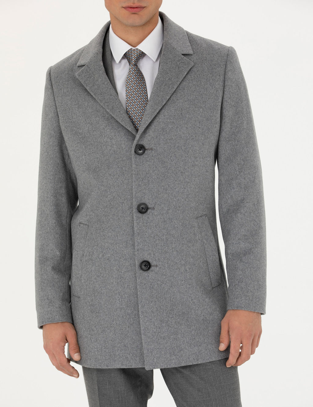 A__k Gri Y_n Kar___ml_ Ekstra Slim Fit Ka_e Kaban