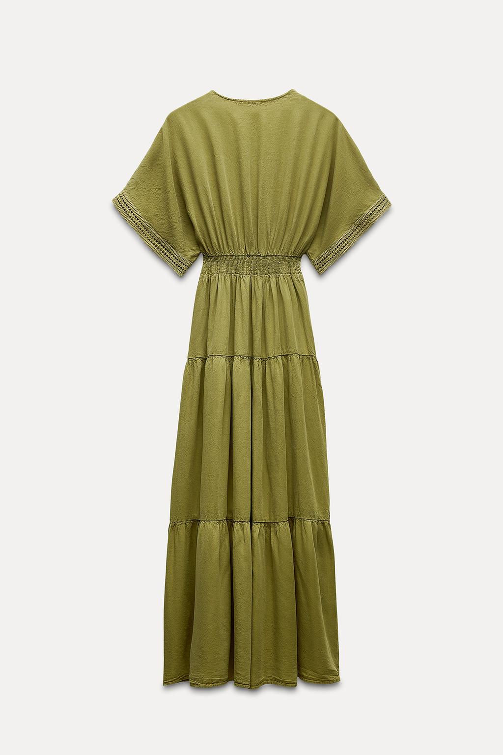 TUNIC DRESS WITH LACE TRIM - Zara фото 6