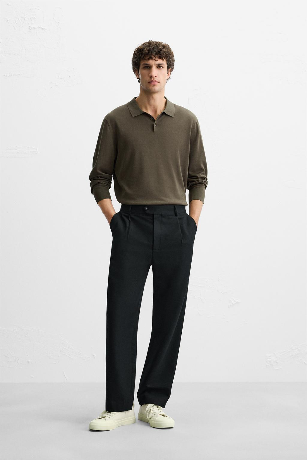 KNIT COTTON - SILK POLO SHIRT - Zara фото 11