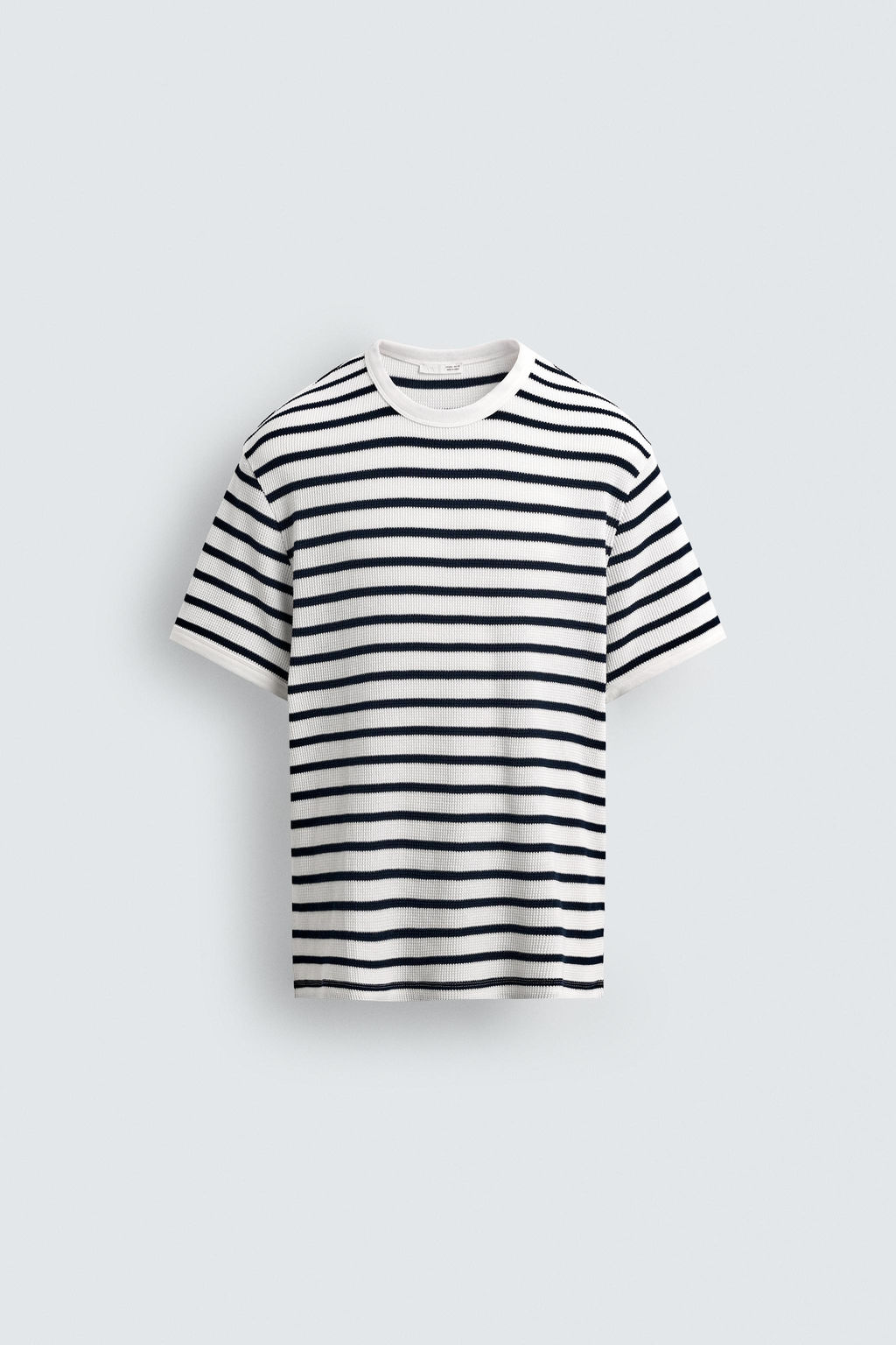 CHECK TEXTURED T-SHIRT - Zara фото 7