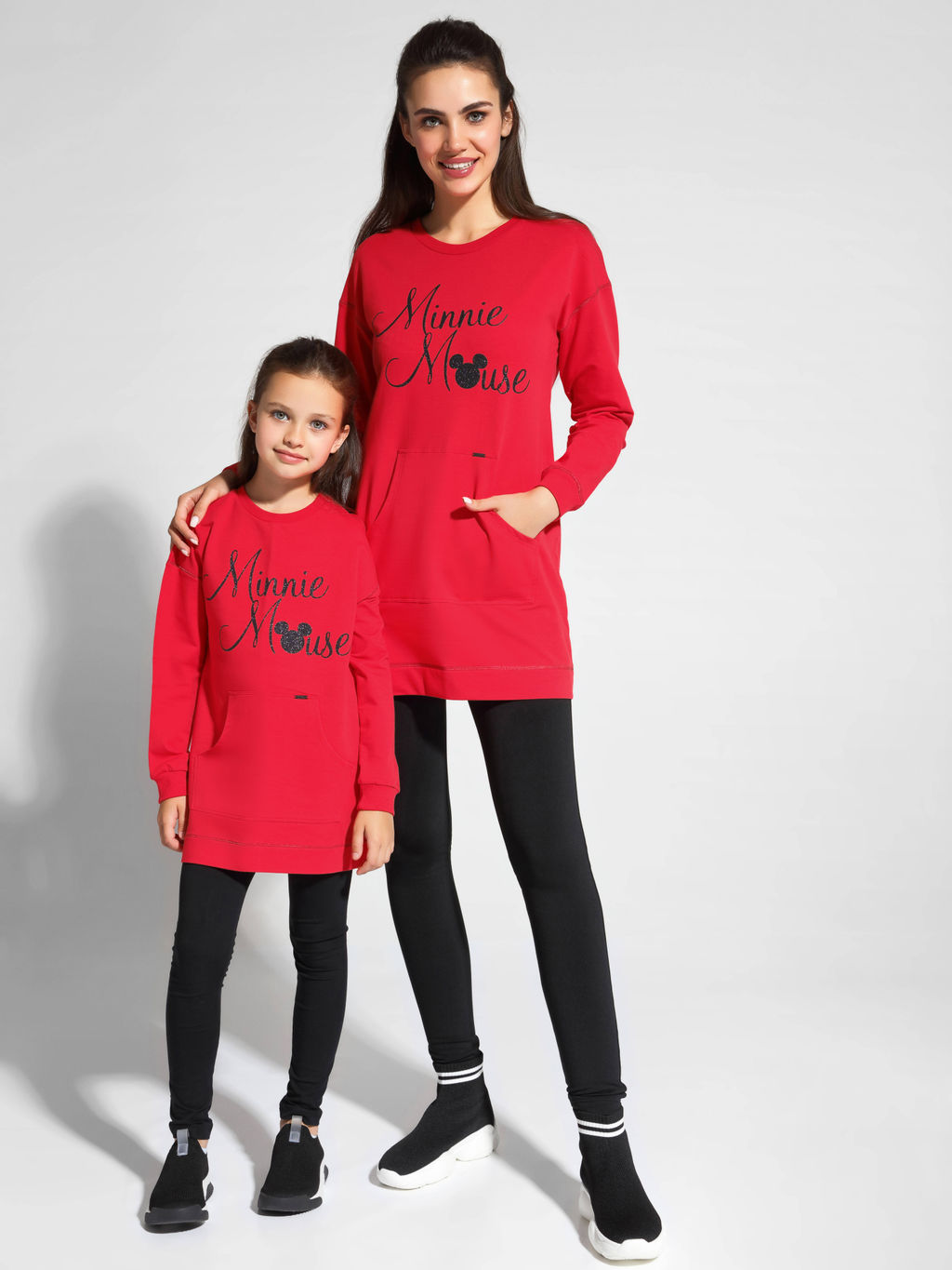 CONTE Хлопковая туника с мерцающей надписью Disney LTH 954 risky red risky red