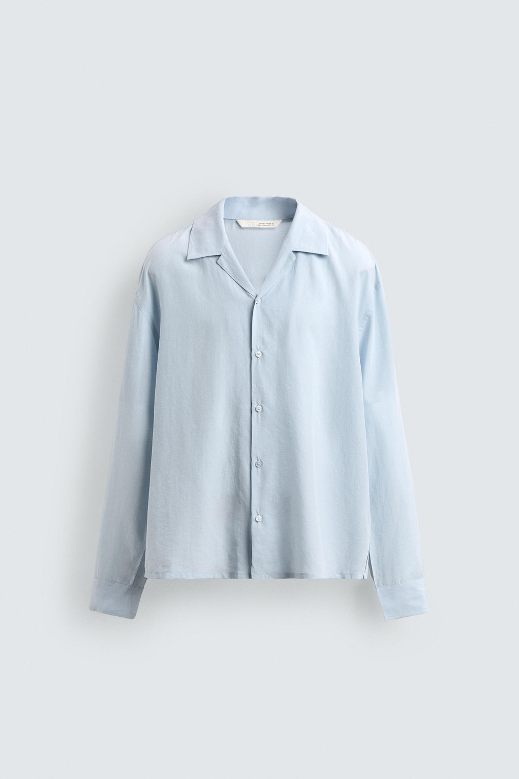 CAMISA FLUIDA RELAXED FIT / Celeste - Zara фото 6
