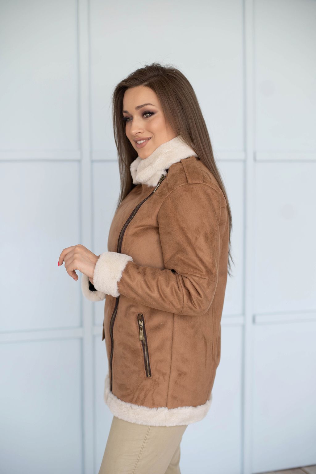 Дублёнка женская демисезонная 22570 (кэмел) - Kankan фото 3
